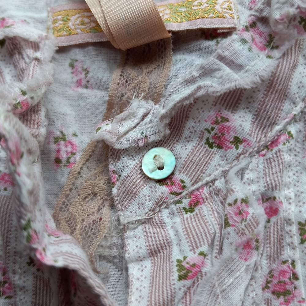 🍀Cute Vintage Floral Buttoned Drop Waist Shirt Dress!!!! - Picture 6 of 12